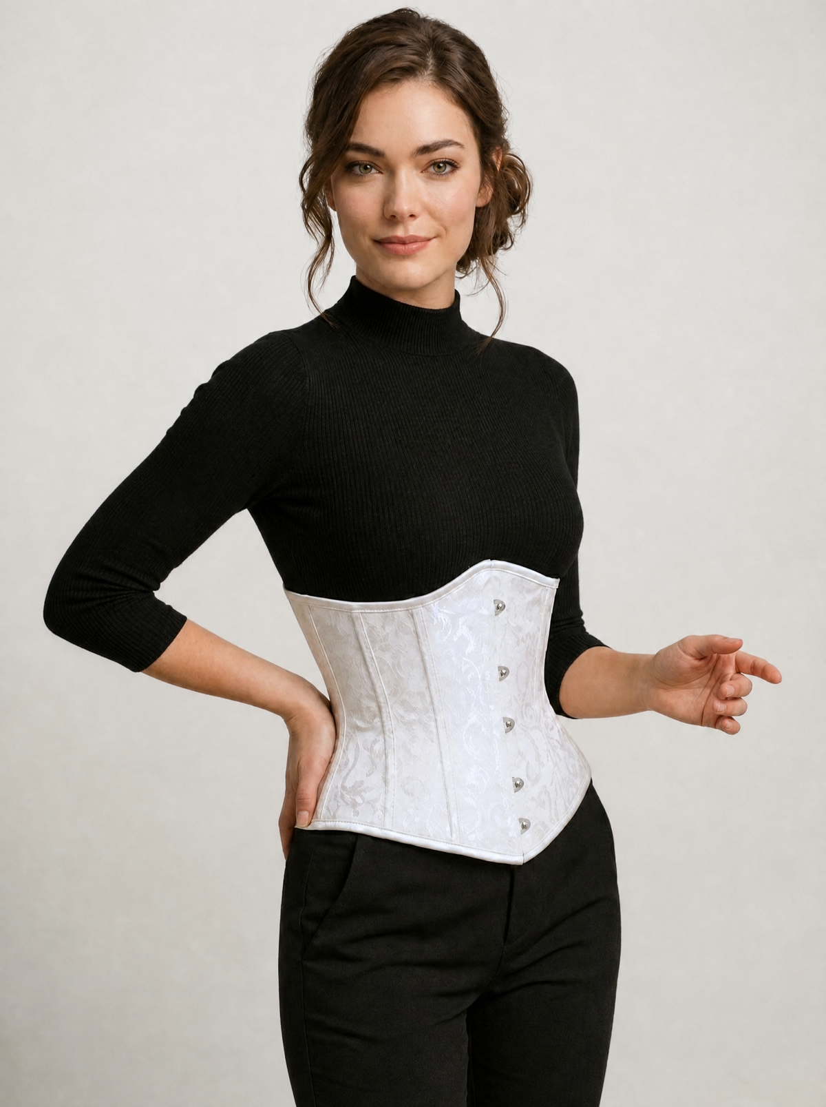 Corset Underbust in Brocade with 14 Bones