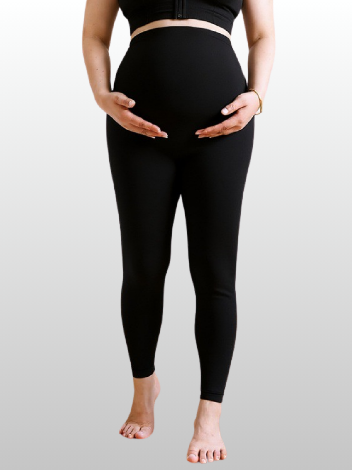Umstandsleggings Plus Size, Volle Bauchabdeckung, All Trimester, Atmungsaktiv, Dehnbar