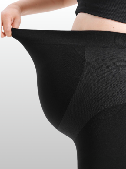 Umstandsleggings Plus Size, Volle Bauchabdeckung, All Trimester, Atmungsaktiv, Dehnbar
