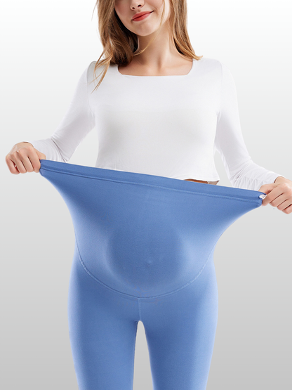 Umstandsleggings All-Trimester Hochbund Bauchstütze, Schwangerschaftsleggings Stretch Elastisch Over-Belly, Bequeme Yoga Leggings