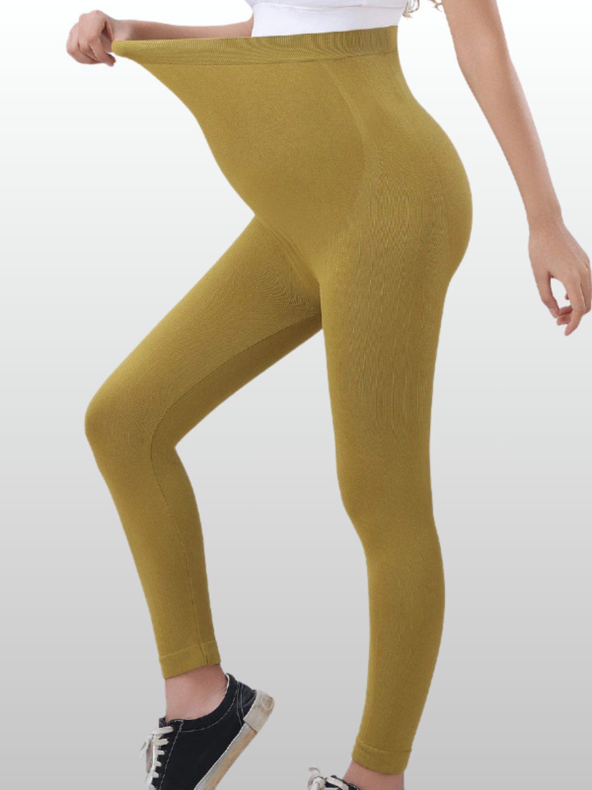 Umstandsleggings, High-Waist, Bauchstütze, Alle Trimester, Nahtlos