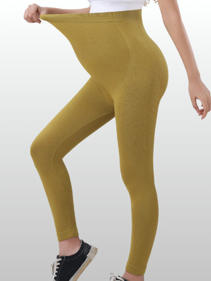 Umstandsleggings, High-Waist, Bauchstütze, Alle Trimester, Nahtlos
