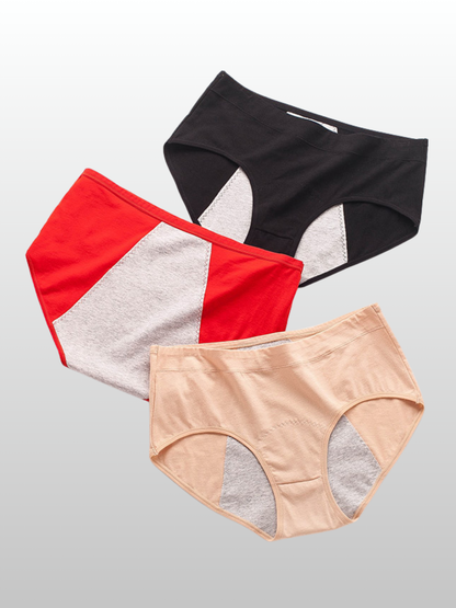 Periodenunterwäsche, Baumwolle, High-Waist, Auslaufsicher