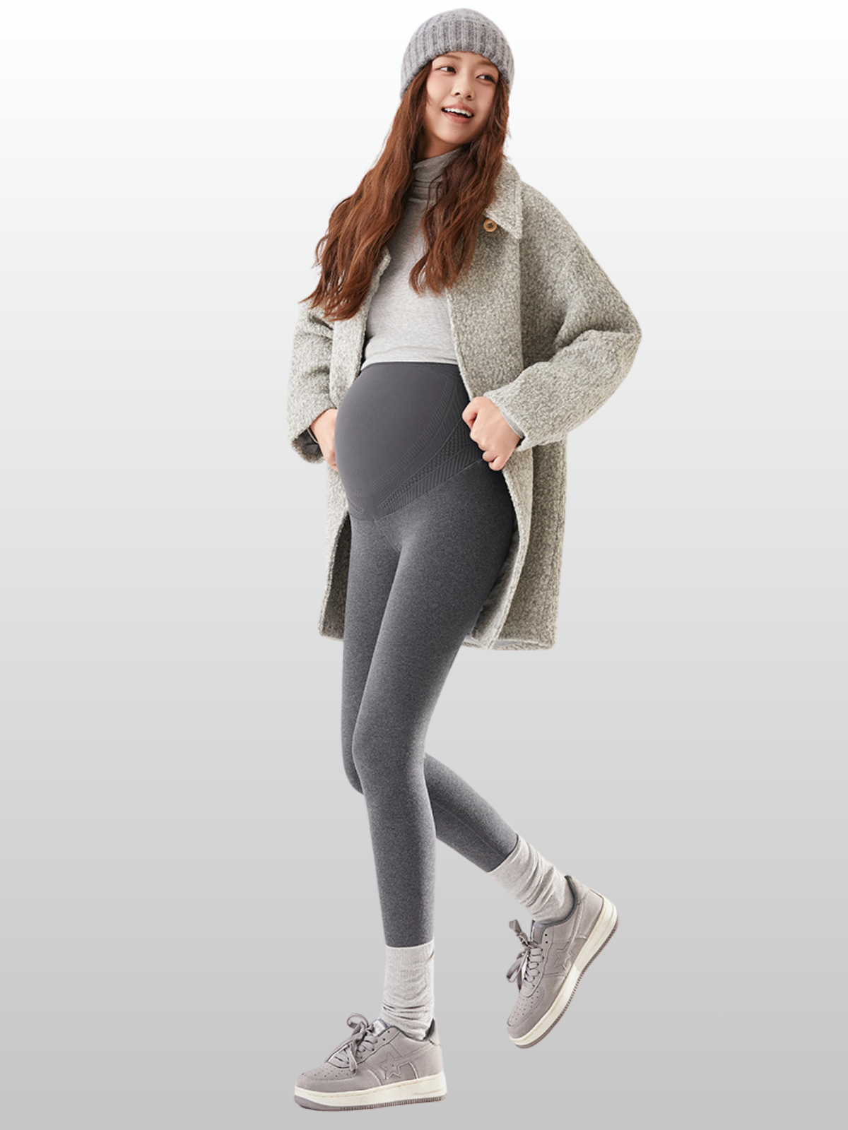 Umstandsleggings, Thermo, Fleece gefüttert, Winter, Schwangerschaft