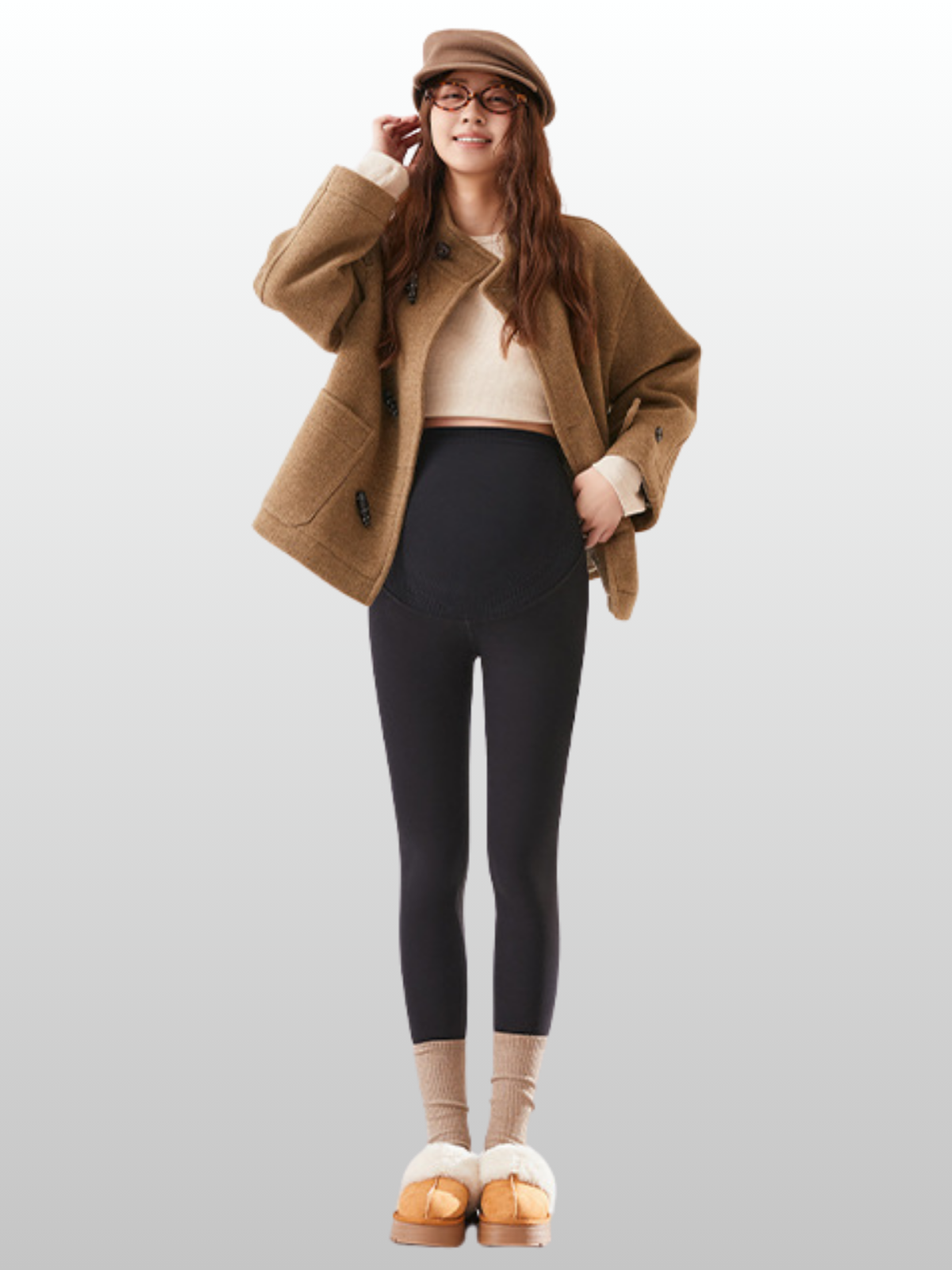 Umstandsleggings, Thermo, Fleece gefüttert, Winter, Schwangerschaft