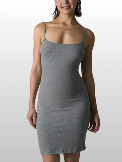 Umstandsmode,Geripptes Minikleid, Verstellbare Träger, Loungewear, Atmungsaktiv