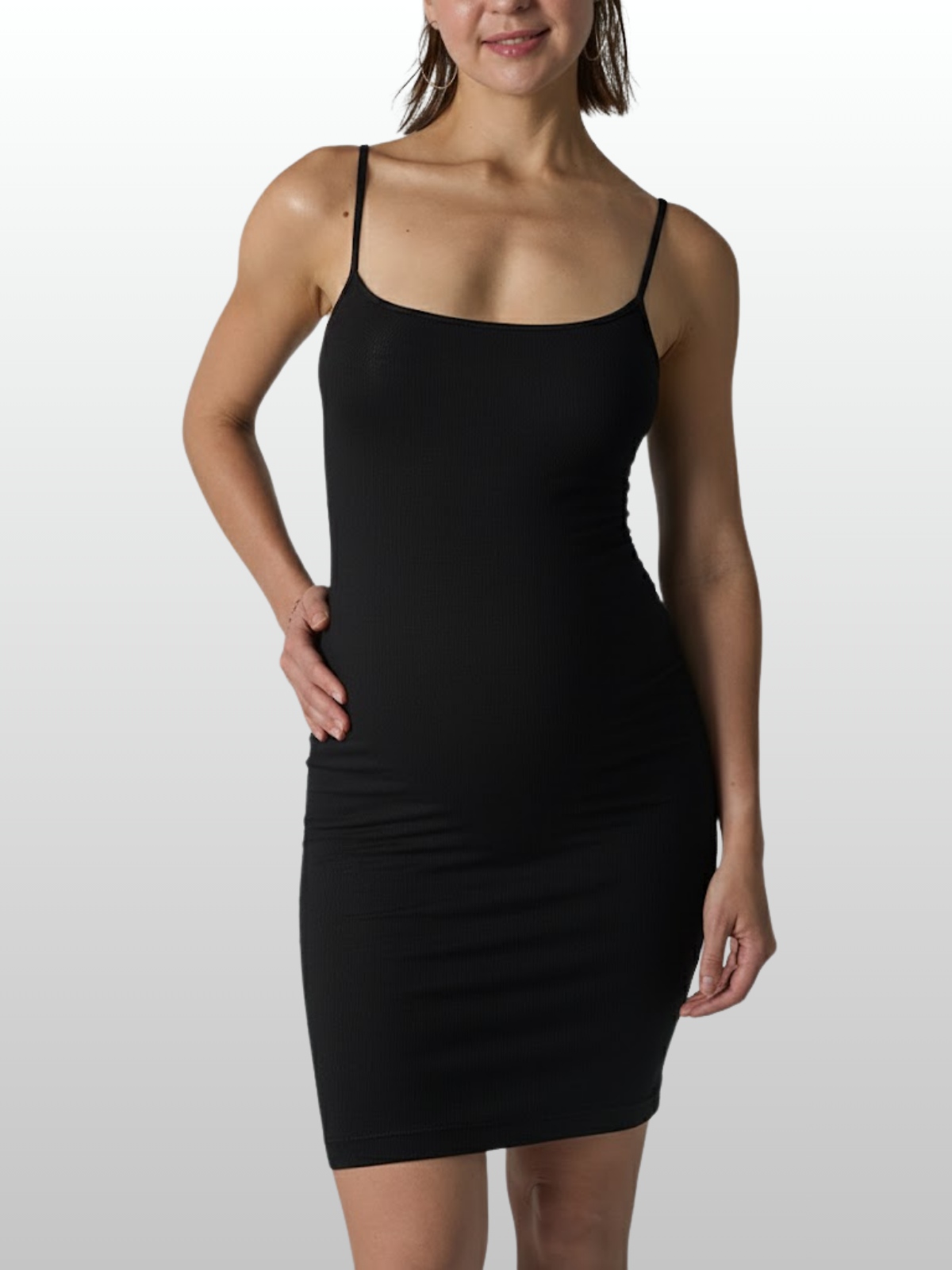 Umstandsmode,Geripptes Minikleid, Verstellbare Träger, Loungewear, Atmungsaktiv