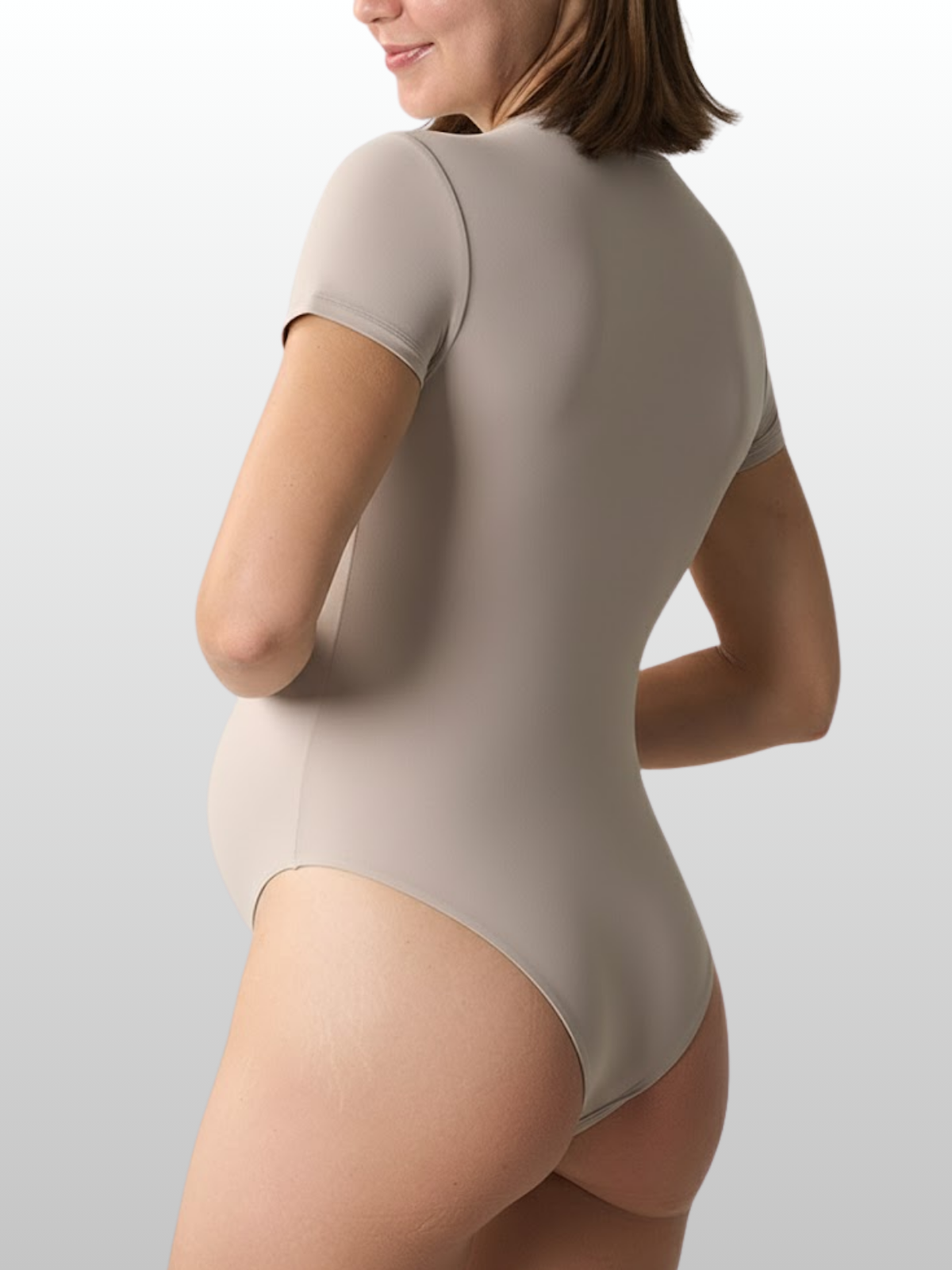 Umstandsmode, Nahtloser Umstands Body, Snap Verschluss, Dehnbar, Atmungsaktiv
