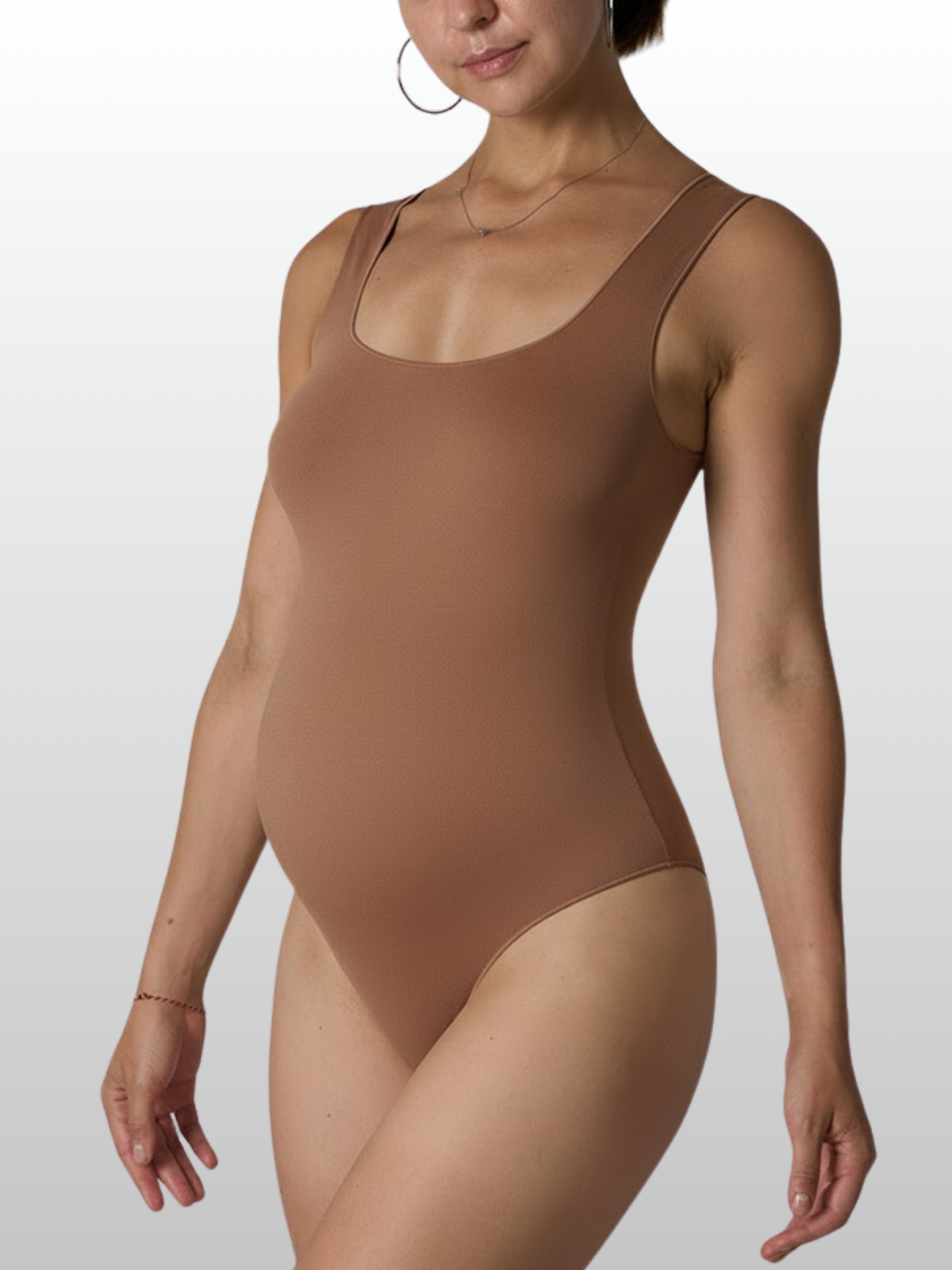 Umstandsmode, Schwangerschaft Body, Kurzarm, Nahtlos, mit Druckknopf