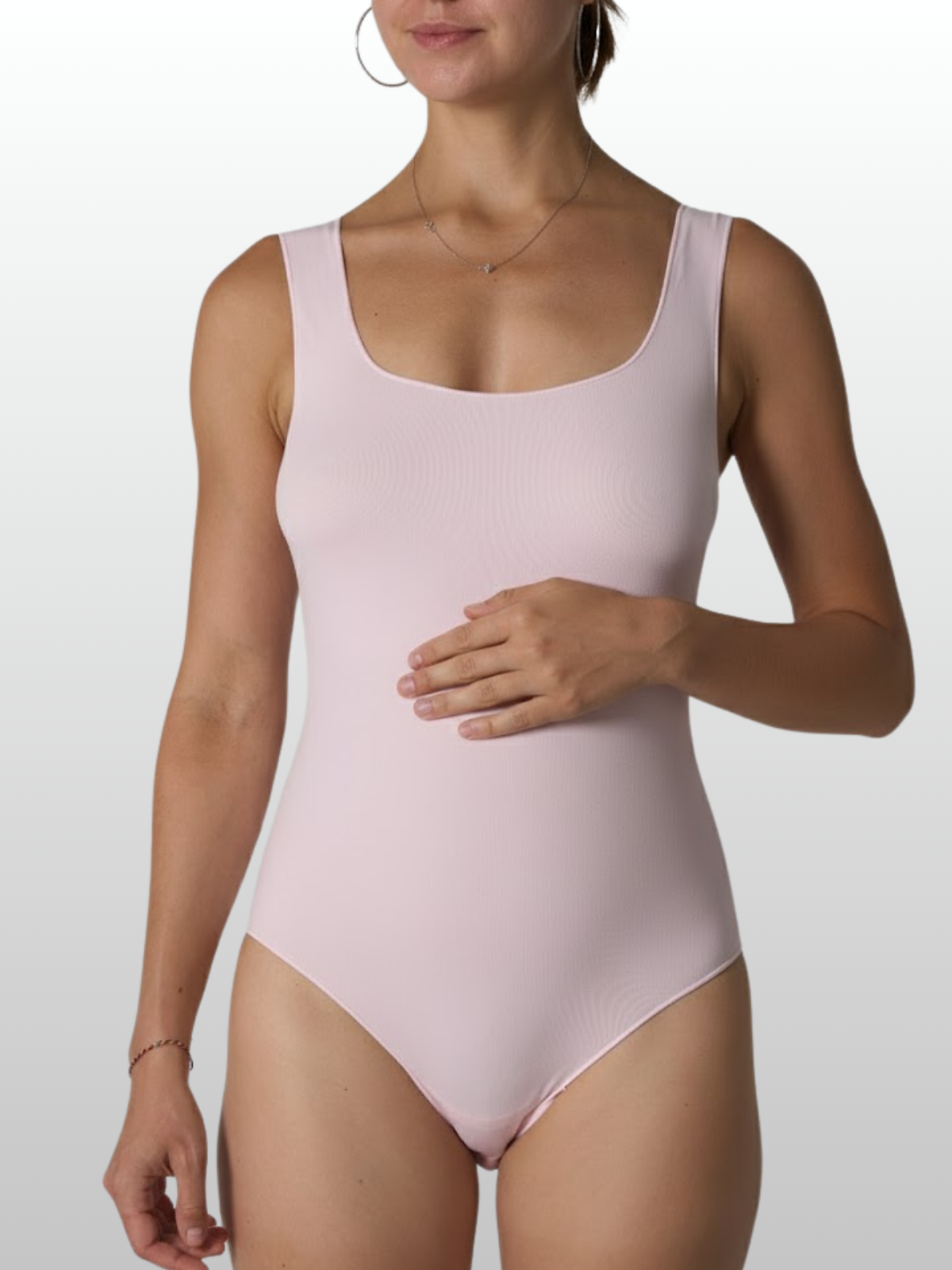 Umstandsmode, Schwangerschaft Body, Kurzarm, Nahtlos, mit Druckknopf