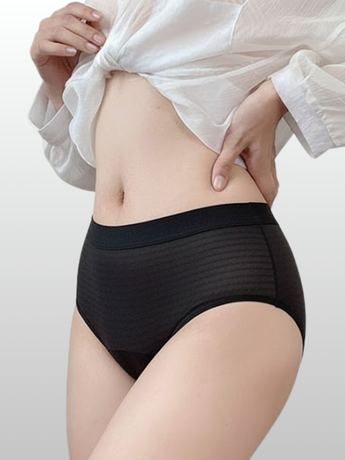 Periodenunterwäsche, Baumwolle, Atmungsaktiv, 3-Schicht, High-Waist, Auslaufsicher