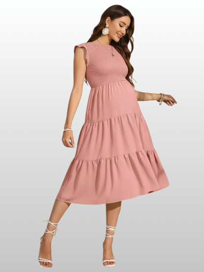 Umstandsmode, Umstandskleid, Rüschenkleid, Soft Strech, Ärmellos