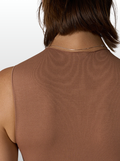Nahtloser Umstandsbody, Ärmellos, Druckknopfverschluss, Gerippt