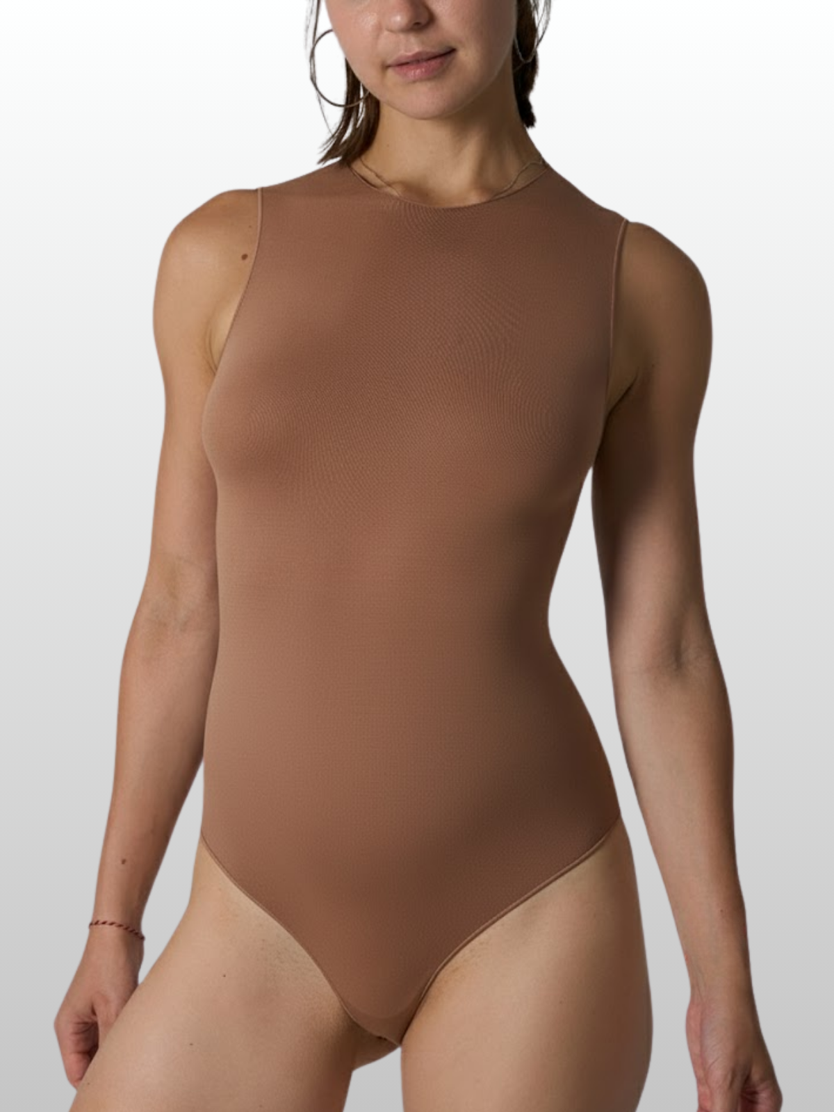 Nahtloser Umstandsbody, Ärmellos, Druckknopfverschluss, Gerippt