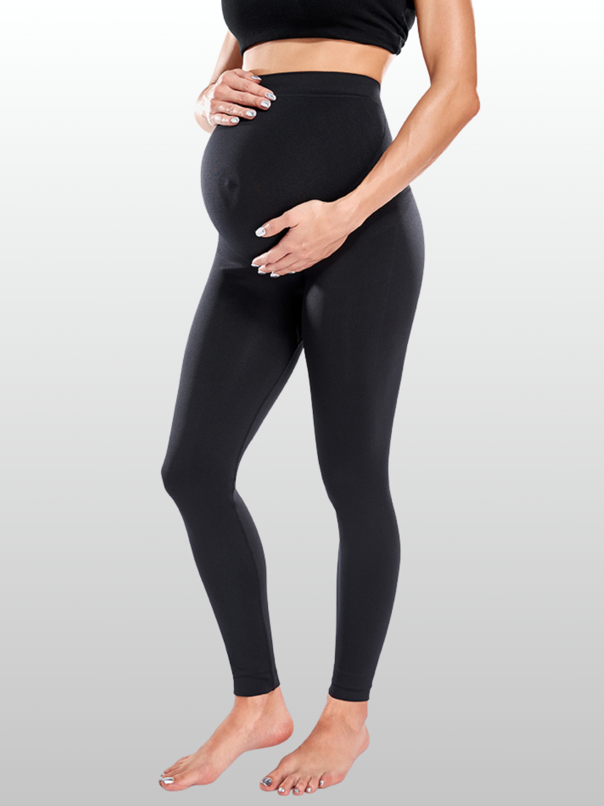 Umstandsmode, Schwangerschaftsleggings, All-Trimester, Dehnbar, Unterstützend, Sanfte Kompression, Atmungsaktiv