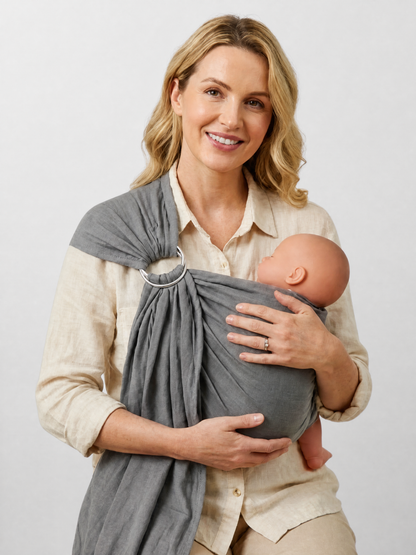 Baby Carrier Ring Sling for Newborns in Linen Cotton