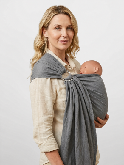 Baby Carrier Ring Sling for Newborns in Linen Cotton