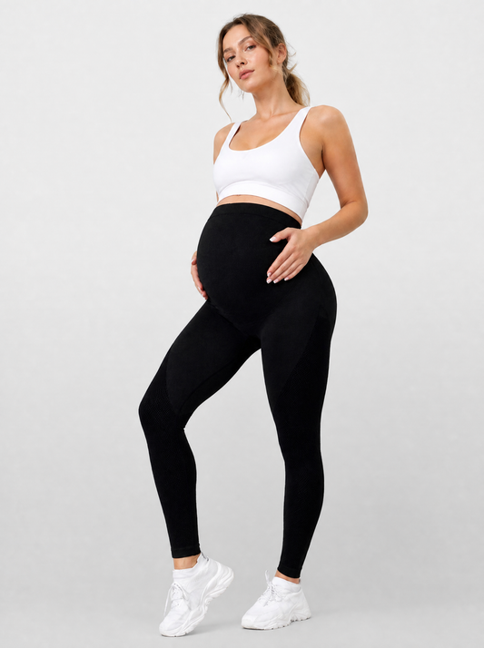 Maternity Leggings for Workout with Over the Belly Panel