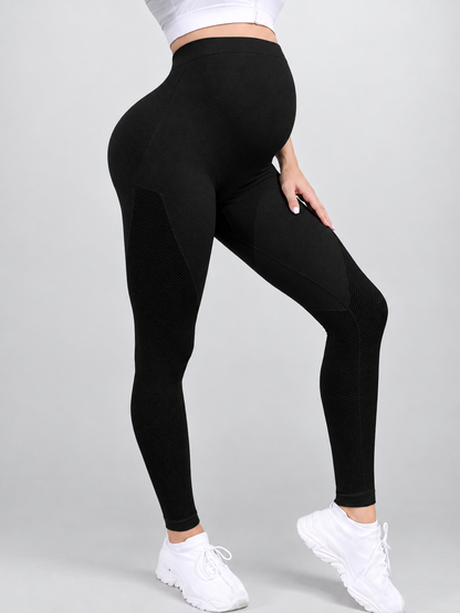 Maternity Leggings for Workout with Over the Belly Panel