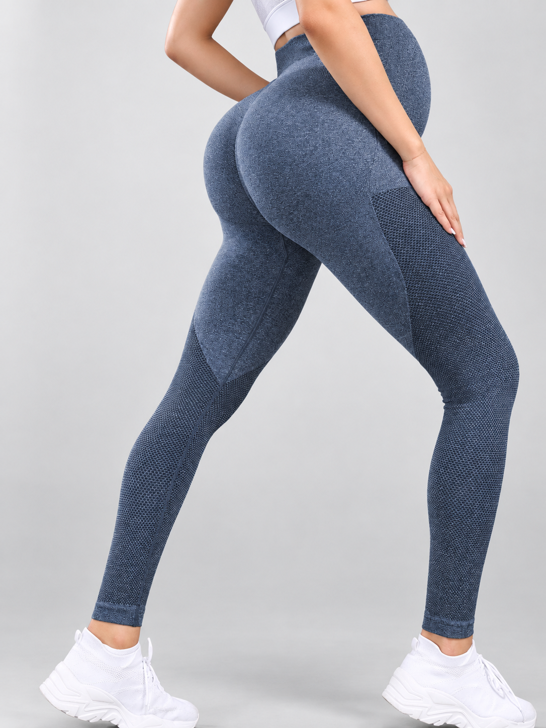 Maternity Leggings for Workout with Over the Belly Panel