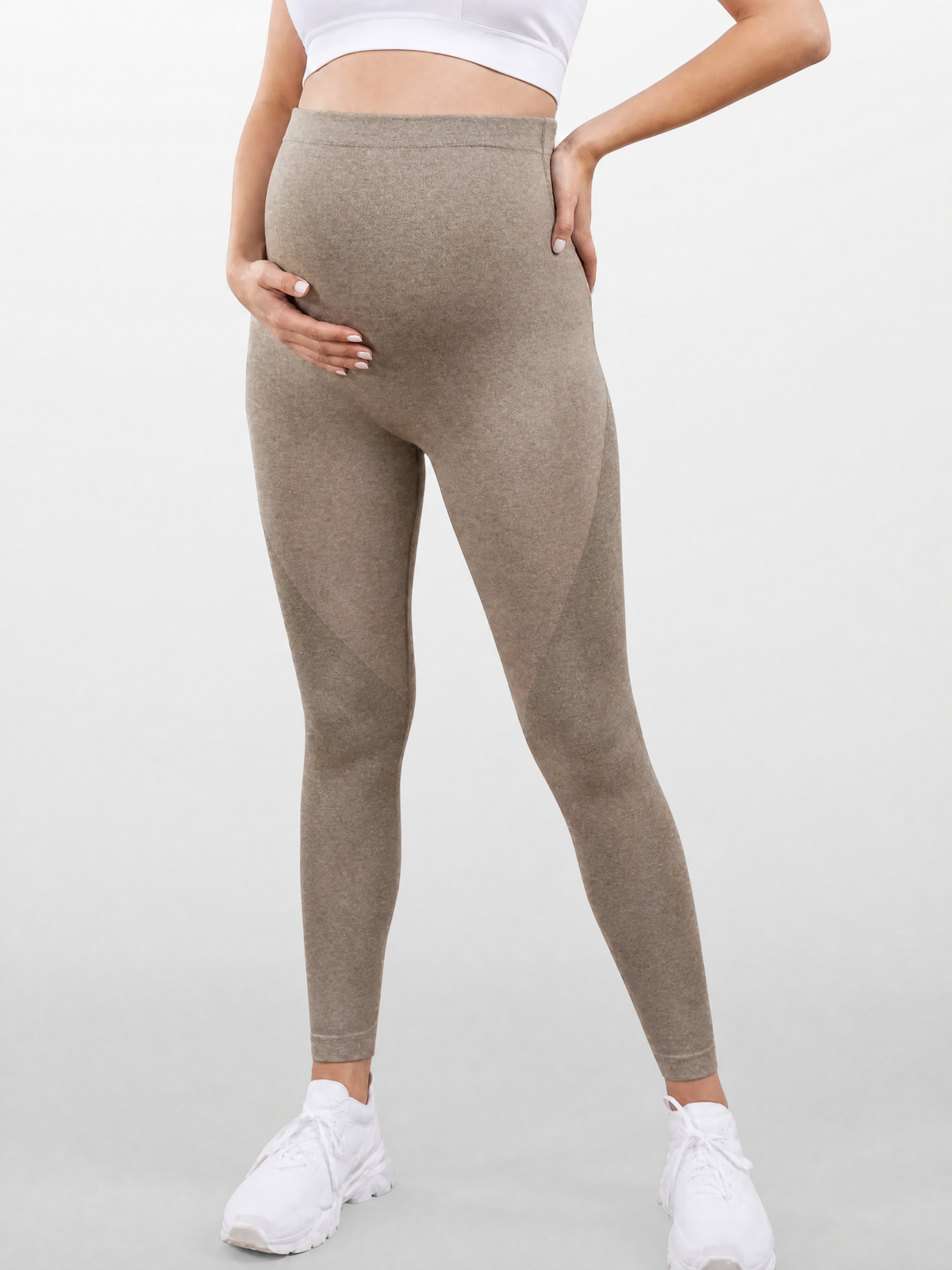 Maternity Leggings for Workout with Over the Belly Panel