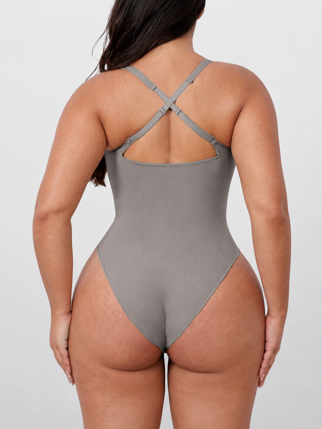 Shapewear Bodysuit with Front Zipper and Sweetheart Neckline