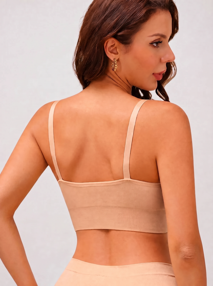 Nursing Bra Seamless Ribbed Wireless with One-Hand Clips
