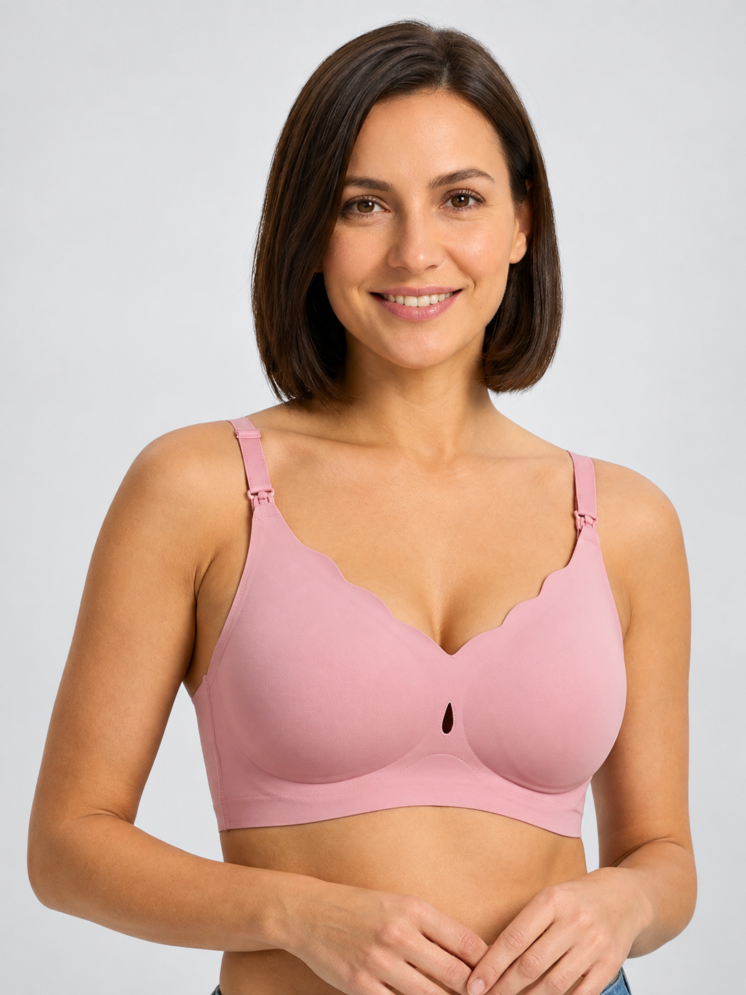 Nursing Bra Seamless Wireless with Vented Molded Cups