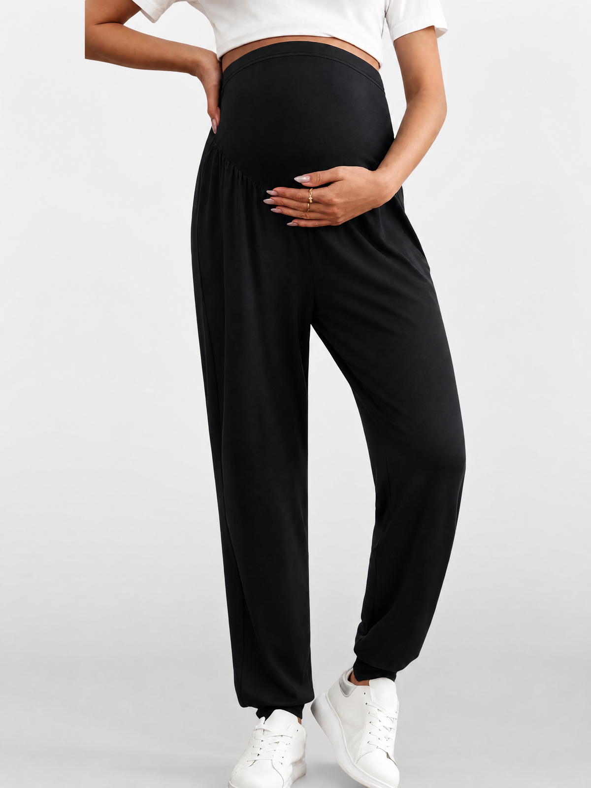 Maternity Pants Lounge with High Waistband Over the Belly