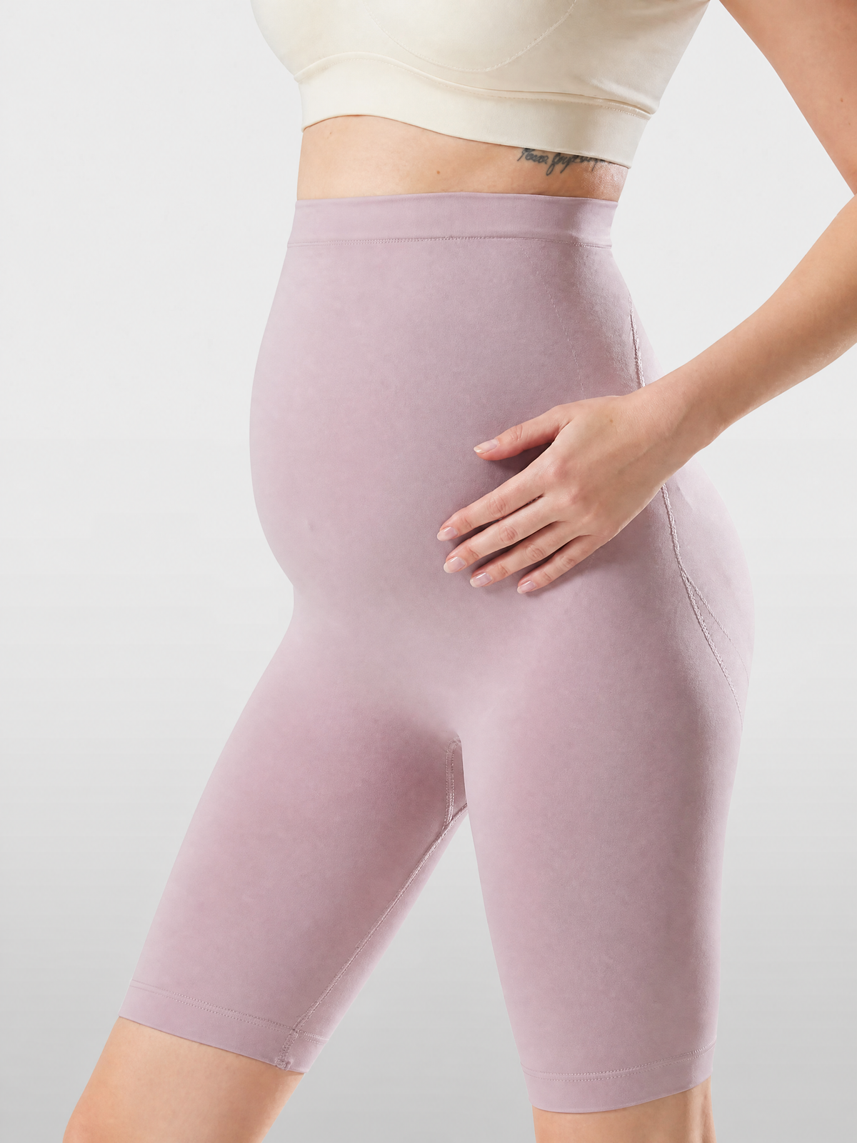 Biker Shorts Maternity Thin and Breathable with Belly Band