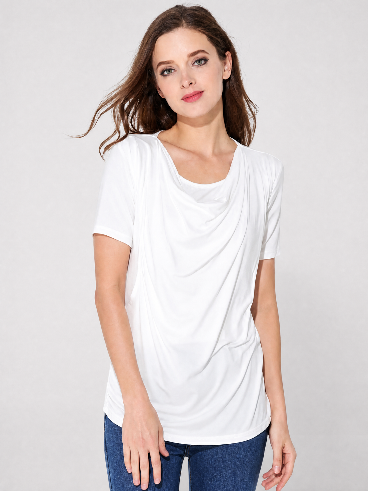 Nursing Top in Soft Modal with Side Pull-Up Access