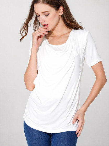 Nursing Top in Soft Modal with Side Pull-Up Access