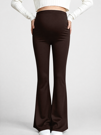 Maternity Pants Flare with Soft Elastic Waistband Over the Belly