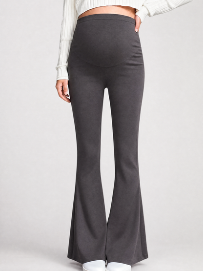 Maternity Pants Flare with Soft Elastic Waistband Over the Belly