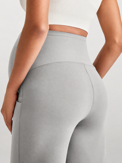 Maternity Pants Over the Belly with Front Pleats