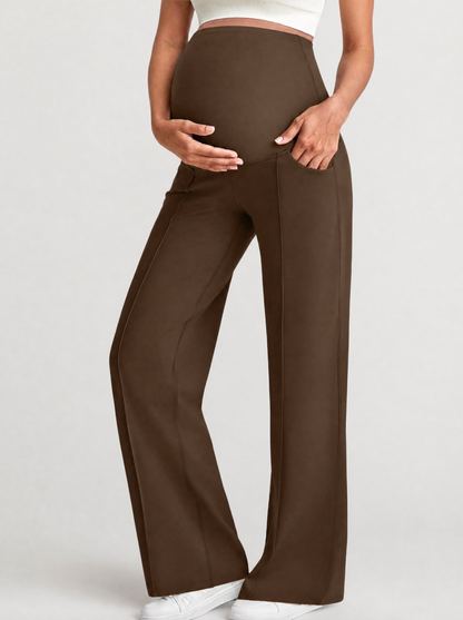 Maternity Pants Over the Belly with Front Pleats