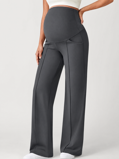 Maternity Pants Over the Belly with Front Pleats