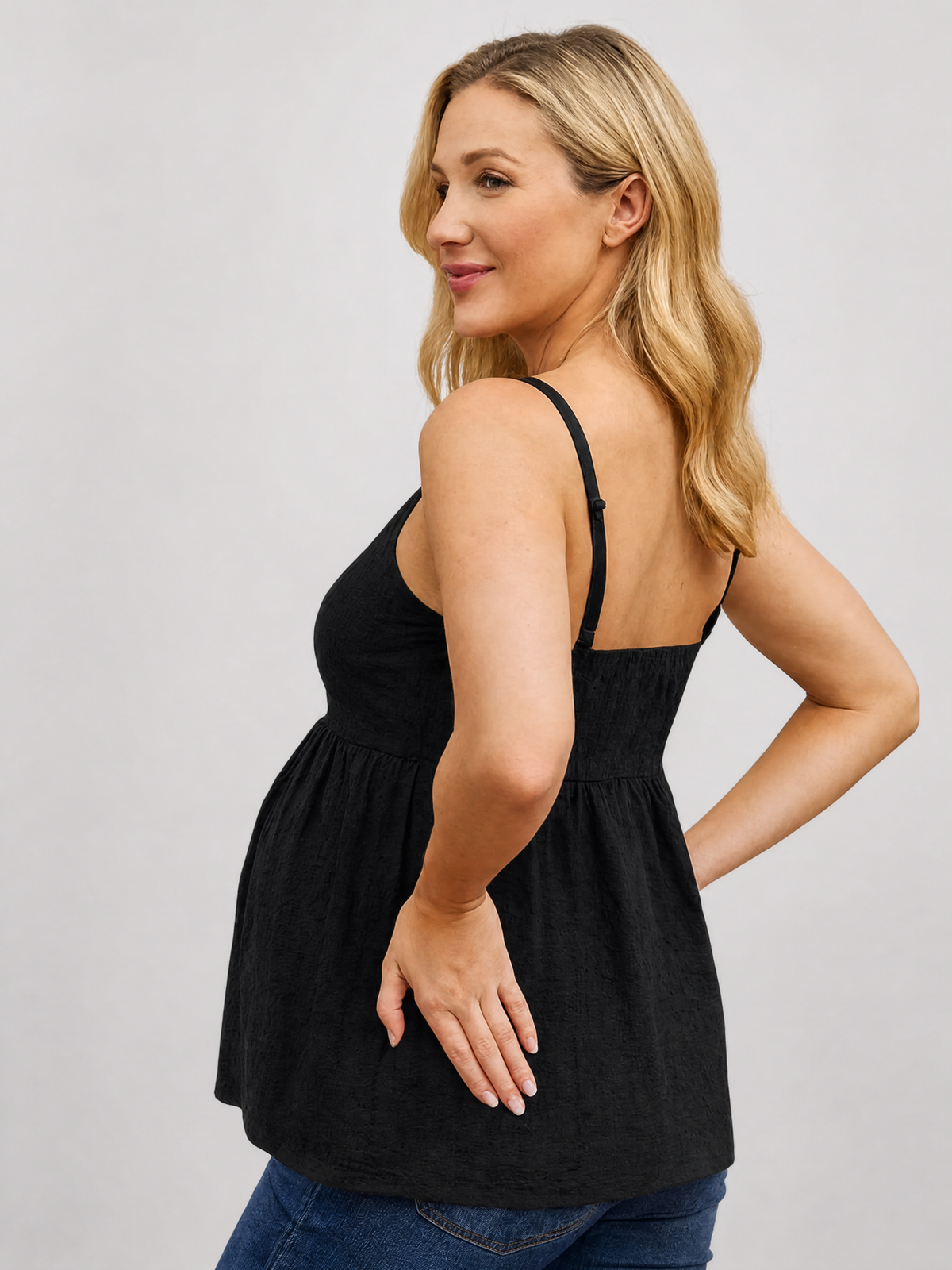 Blouse Maternity for Summer in Airy Eyelet Lace