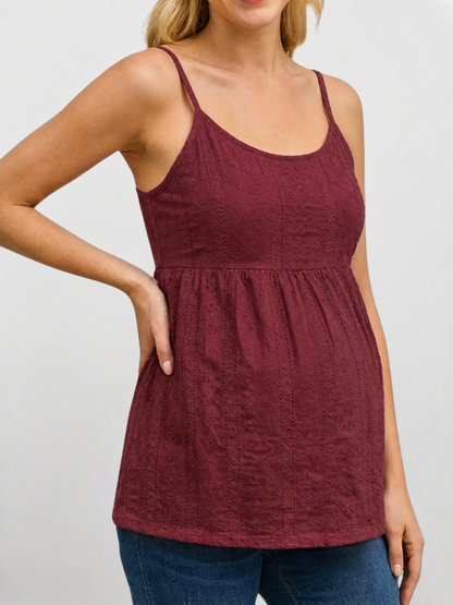 Blouse Maternity for Summer in Airy Eyelet Lace
