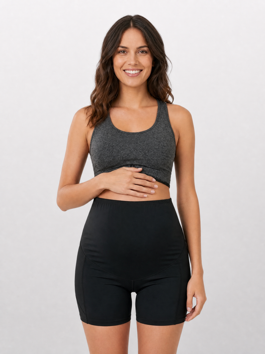 Shorts Maternity with Pockets and High Belly Band