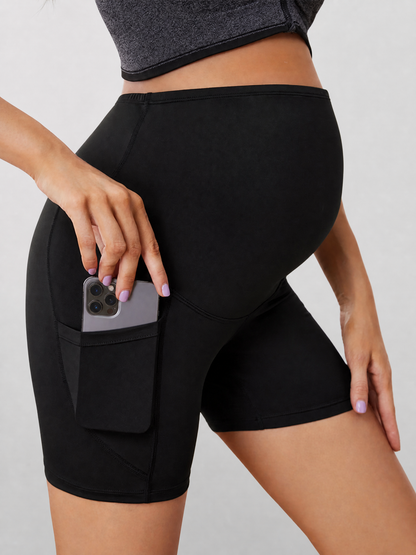 Shorts Maternity with Pockets and High Belly Band