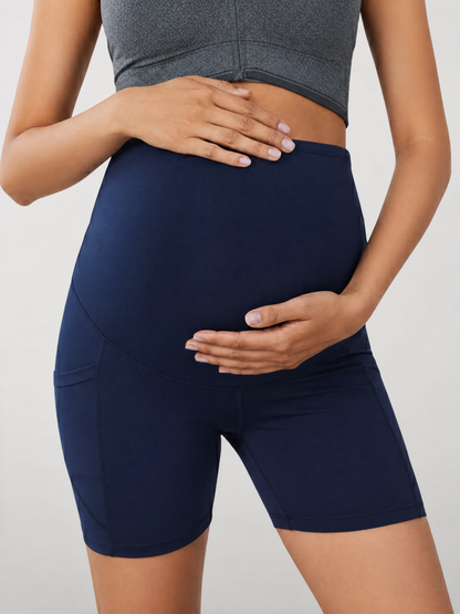 Shorts Maternity with Pockets and High Belly Band