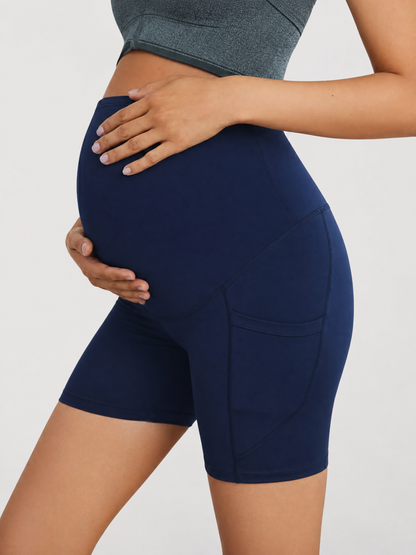 Shorts Maternity with Pockets and High Belly Band