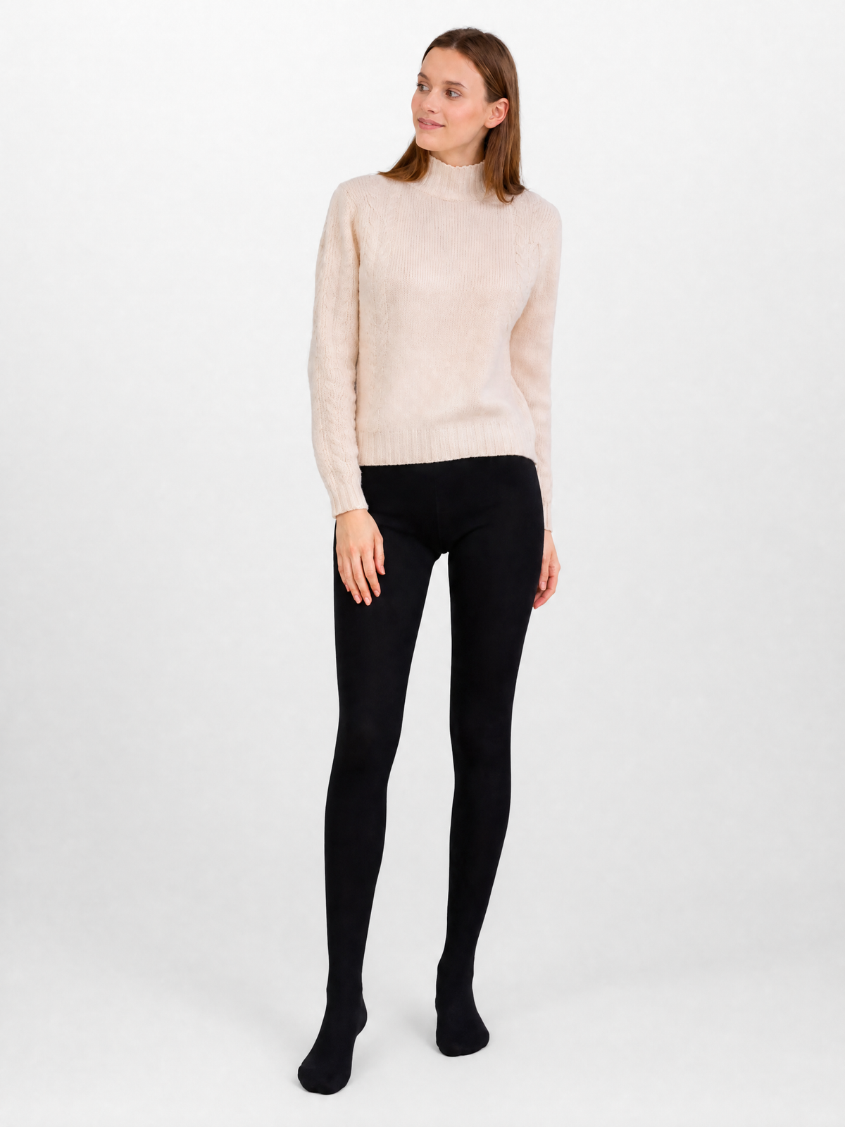 Tights Maternity Thermal with Fleece Lining and Rib Knit